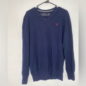 Men’s 100% Cotton Navy Blue American Eagle Sweater, Size L